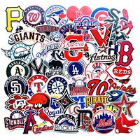 A Sticker Shop 53pcs Baseball League Show Creative DIY Stickers Funny Decorative Cartoon for Cartoon PC Luggage Computer Notebook Phone Home Wall Garden Window Snowboard