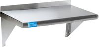 18" X 48" Stainless Steel Wall Shelf | NSF Certified | Appliance & Equipment Metal Shelving | Kitchen, Restaurant, Garage, Laundry, Utility Room