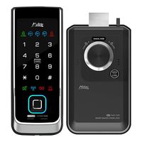 MILRE MI-500F Digital Rim Lock, Biometric Fingerprint, Notification Lamps, Double Locking, Manager Mode, Trespass Alarm, Battery Alarm, High Temperature Warning
