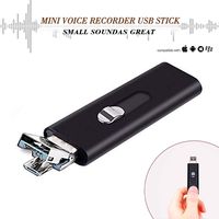 Slim Mini Voice Activated Recorder - Listening Devices USB Flash Drive，22 Hours Battery，8GB - 94 Hours Capacity，Easy to Use USB Memory Stick Sound Recorder lightREC