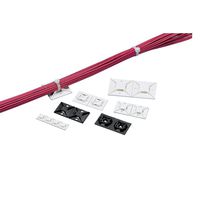 Panduit ABMS-A-C Cable Tie Mount, Adhesive Backed, 2-Way, Nylon 6.6, Natural (100-Pack)