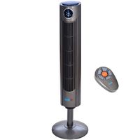 Arctic-Pro Digital Screen Oscillating Tower Fan with Remote Control, Dark Gray, 42-Inch