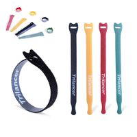 Reusable Cable Straps Wire Ties, Pack of 40 Trilancer Adjustable Cord Fastener Cable Organizer, 6 Inches 4 Colors