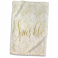 3dRose Image of White Gold XOXO Towel, 15 x 22