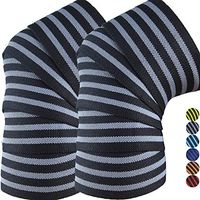 HOPEFORTH Sports Knee Wraps 1 Pair Compression Bandage Elastic Support for Cross Training,Gym Workout,Weightlifting,Fitness,Powerlifting Knee Straps for Squats for Men Women 72"