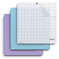 Nicapa Replacement Cutting Mat for Silhouette(12x12 inch 3pack-Standardgrip、Lightgrip、Stronggrip) Adhesive&Sticky Non-Slip Flexible Square Gridded Cut Mats Set Matts Vinyl Craft Sewing Cloth