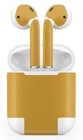 Vinyl Decal Sticker Protective Skin Compatible with Apple Airpods Satin Gold