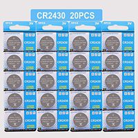 GutAlkaLi CR2430 Lithium 3V Battery, Electronic Coin Cell Button(20 Pcs)