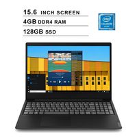 2019 Flagship Lenovo Ideapad S145 15.6 Inch Laptop (Intel Celeron 4205U 1.8GHz, 4GB DDR4 RAM, 128GB SSD, WiFi, Bluetooth, HDMI, Win10 Home) (Black)