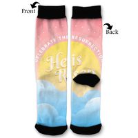 Socks He is Risen Easter Background Illustration Funny Fashion Novelty Advanced Moisture Wicking Sock for Man Women