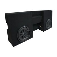 Compatible with 2005-2015 Toyota Tacoma Double Cab Truck Kicker Comp C10 Dual 10" Sub Box Enclosure - Final 2 Ohm