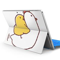 igsticker Ultra Thin Premium Protective Back Stickers Skins Universal Tablet Decal Cover for Microsoft Surface Pro 4/ Pro 2017/ Pro 6(2018) 009562 Bird　Chick　Character