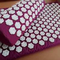 Acupuncture Sets Acupressure Mat with Pillow Massage Mat Lotus Spike Cushion Massage and Relaxatio, Blue