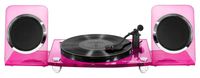 Victrola Modern Acrylic 2-Speed Bluetooth Turntable with 40-Watt Wireless Speakers, Pink