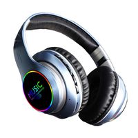 Bluetooth Over Ear Headphones, LED Light Up Wireless Headphones,Hi-Fi Stereo Foldable Wireless/Wired Headsets with Mic,Micro SD/TF, FM for iPhone/Samsung/iPad/PC/Kindl/Laptop/TV(Blue)