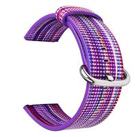 Eiowords Watch Band,Woven Nylon Pattern Replacement Band Strap+Film+ TPU Cover for Women Men for Fitbit Versa Lite Quick Release Pins (F)