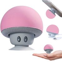 Omio Mini Bluetooth Speaker Mushroom Cartoon Cute Portable Bluetooth Wireless Speakers with FM Radio Mic Handsfree Removable Suction Cup Stand for Cell Phone/Car/Party/Home/Outdoor/Travel Speaker