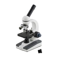 Pearington Kids Beginner Metal Compound Monocular Optical Glass Microscope; Science STEM Student Classroom Supplies; LED Light, 40X - 1000X Magnification