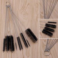 10Pcs Black Household Bottle Tube Cleaning Brush Set Home Kitchen Clean Tool (Black)