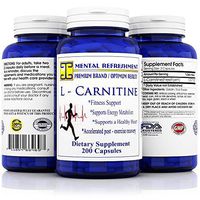 Mental Refreshment: L - Carnitine 1000mg, 200 capsules (1 Bottle)