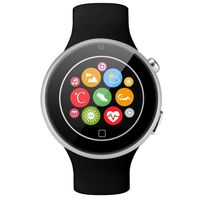 Aiwatch C5 Bluetooth Smart Phone Smart Watches with Heart Rate Sleep Pedometer Management Wrist Watch GSM Phone iOS 7.0 Android 4.4 Bluetooth 3.0(Black)