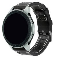 CAUORMOTE 22mm Genuine Leather Replacement Wristwatch Belt Wrist Strap Bracelet Watch Band Fit for Samsung Galaxy Gear S3