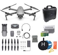 DJI Mavic 2 Pro Drone Collapsible Quadcopter Bundle, Waterproof Hard Carrying Case, Landing Pad, 128GB SD Card Supports 4K Video