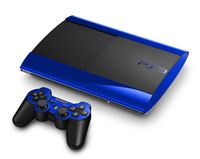 Blue Chrome Mirror Vinyl Decal Faceplate Mod Skin Kit for Sony PlayStation 3 Super Slim Console by System Skins