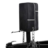 MoKo Tongue Jack Cover, Universal Trailer Jack Cover Waterproof Heavy Duty Nylon Camper RV Jack Cover with Reflective Strips 10 x 15 Inches - Black