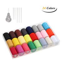 HAITRAL Sewing Threads Set - 24 Color Cotton Threads, 1000 Yards Spools Thread for Sewing Machine, DIY Sewing