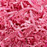Black Cat Avenue 1 LB Light Pink Iridescent Single Sided Crinkle Cut Paper Shred Filler for Gift Wrap and Basket Filler