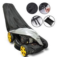 AILELAN Lawn Mower Cover, Premium Oxford Heavy Duty Push Mower Cover,Anti UV&Mildew&Dust&Water Universal Fit Size with Drawstring,Storage Bag and Buckle (210D, Black)