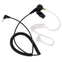 KENMAX 2.5 MM Listen Only Acoustic Tube Earpiece Earphones MIC Speaker with Coiled Cord for Walkie Talkie Radio