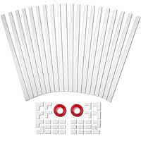 314" One-Cord Cable Concealer, PVC Mini Cord Cover, Paintable Raceway Kit for Hiding a Single Ethernet Cable, Speaker Wire, Floor Lamp Cord - 20X L15.7in W0.59in H0.4in, 2Pack