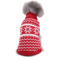 haoricu Pet Clothes, Winter Warm Christmas Snowflake Sweater Dog Coat Chien Pet Clothes Clothing Small Puppy Custome Apparel (XL, Red)