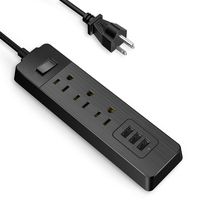 Gashen Surge Protector Power Strip with 3AC Outlets + 3USB Charger(3A/15W) and 6 Ft Long Cord Charging Station for for Laptops, TV, Refrigerator, Hairdryer, Cellphones