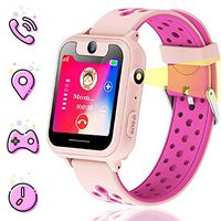 Themoemoe Kids smartwatch, Kids GPS Watch Gifts for 4-12 Year Old Girls Touchscreen Camera Game Compatible with 2G T-Mobile Birthday Gift for Kids(S6-Pink)