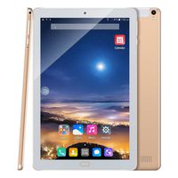 Android 7.0 Tablet 10.1 Inch IPS Screen Quad-Core Processor 2G 3G Network Cell Phone Support 2MP+5MP Camera WiFi SIM Card Bluetooth 4500mAh Large Battery Capacity Tablet 1+16G