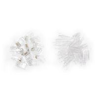 RJ45 8P8C CAT6 Connectors - End Pass Through Ethernet RJ-45 Gold Plated Network Cable Clamshell, Connector EZ One-Piece High Performance RJ45 Modular Plug (Cat6 50 Pcs + 50 pcs Strain Relief)
