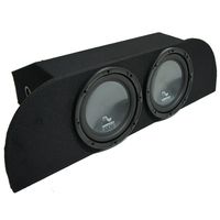 Compatible with 2003-2008 Nissan 350Z Coupe Under Strut Harmony R104 Dual 10" Sub Box Enclosure