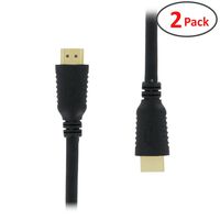 (2 Pack) 1 FT High Speed HDMI Cable with Ethernet (CL2 and FT4 Rated) - Supports 3D and Audio Return