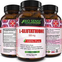 Max Potency Glutathione –Skin Whitening Pills + Milk Thistle Extract + Alpha Lipoic Acid – 500mg Pure Reduced Anti Aging Antioxidant – Face Lightening Supplement – for Women + Men – Biosense