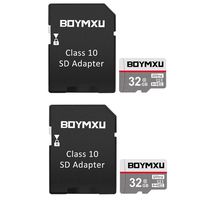TF Memory Card 32GB,BOYMXU TF Card with Adapter,High Speed UHS-I Card Class 10 Memory Card for Phone Camera Computer-2 Pack