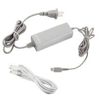 Charger Kit for Wii U Gamepad - VSEER Interchangable Power Charging Adapter, Power Supply Cord AC Adapter & Cable for Nintendo WiiU Gamepad (AC Adapter+USB Charging Cable)