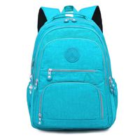 Nylon Casual Travel Daypack Lightweight Sports Laptop Backpack Purse for Women Waterproof Medium Work College School Bag for Girls (Sky Blue)
