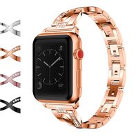 Wekin Bling Rhinestone Replacement Band Compatible for Watch Series 4,3,2,1, Adjustable Stainless Steel Bracelet Strap Wristband Link Metal Clasp 38mm/40mm 42mm/44mm Sport Edition for Women Men