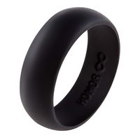 Honor Eternity Ring Men Silicone Ring Premium Grade Wedding-Bands for Active Men, Athletes, Comfortable Fit Jet Black (Jet Black, 11)