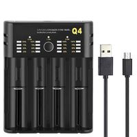 Universal Battery Charger for 18650 26650 AA AAA RCR123 18500 14500 10440 Rechargeable Lithium Liion Nimh Nicd Battery (Q4)