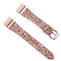 Homsta Glitter Leather Bands Compatible with Fitbit Charge 2 Smart Watch - Luxury Adjustable Flash Watch Strap Replacement Accessory Wristbands Bracelets for Women Girls