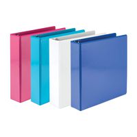 Samsill 2 Inch Round Ring Binders/Customizable Clear View Binder/Bulk Binder 4 Pack/ 3 Ring Binder / 2 Inch Binder/Fashion Color Assortment